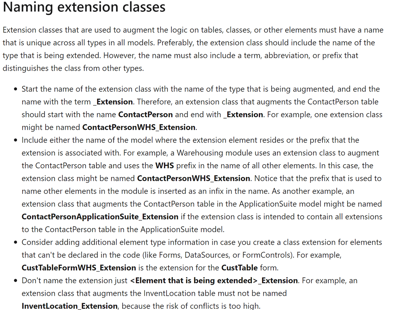 D365FO class extensions naming tool | Denis Trunin's X++ Programming Blog