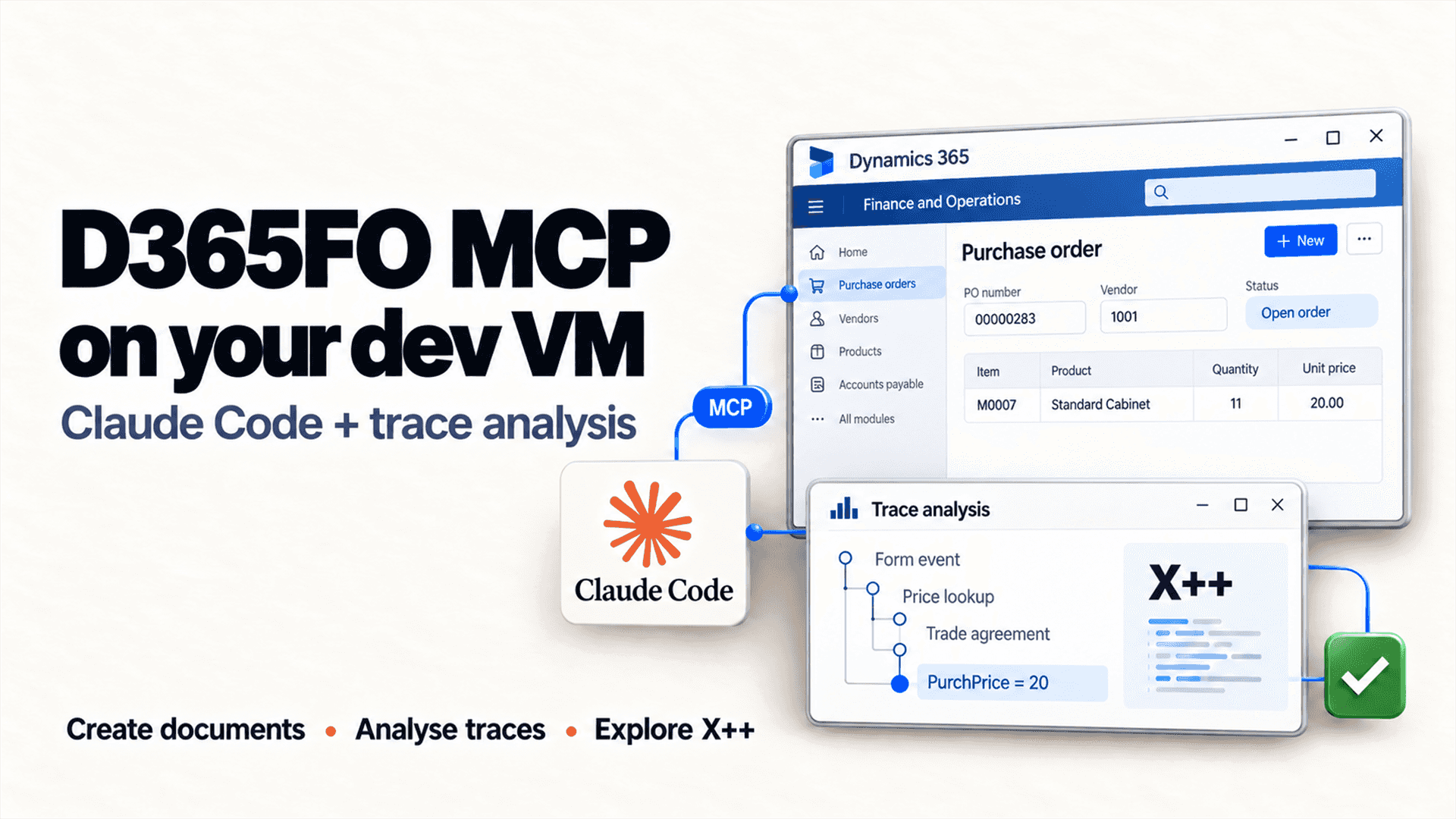 Using Claude Code for X++ development: local MCP and trace analysis