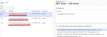 D365FO Infolog Call Stack | Denis Trunin's X++ Programming Blog