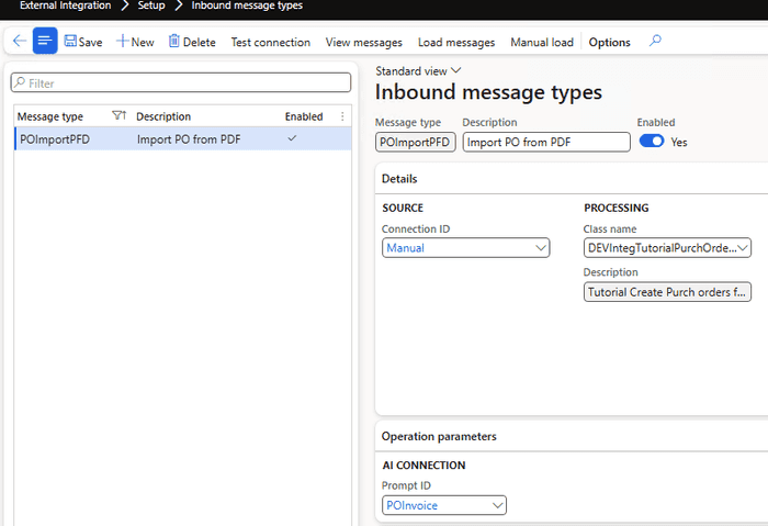 Inbound message type