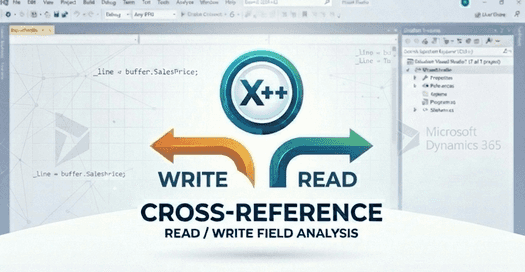 X++ Show Cross-Reference With Read/Write field reference