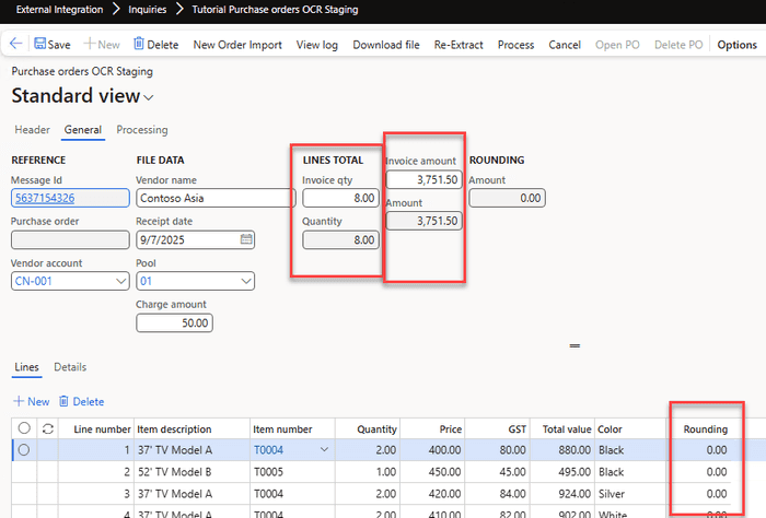 Staging validation
