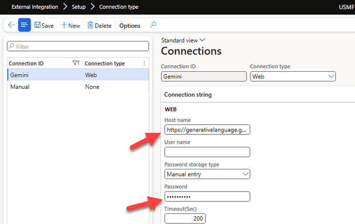 Connection types