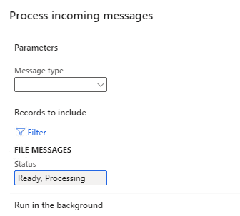 Process messages